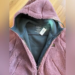 LL Bean women’s mountain pile fleece coat